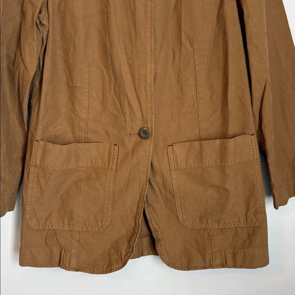 Everlane Fatigue Blazer size S Oversized Walnut Brown Organic Cotton Linen